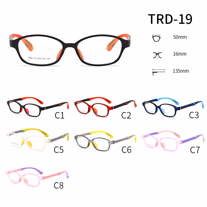 2020 New Arrivals Anti Blue Light Glasses Tpee Rubber Flexible Kids Nerd Glasses