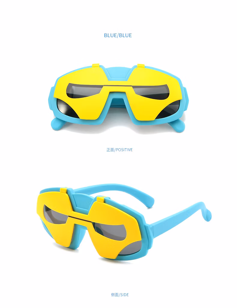 New Children′s Polarized Sunglasses Boys and Girls Cartoon Soft Silicone Sunscreen Sunglasses Iron Man Kids Glasses