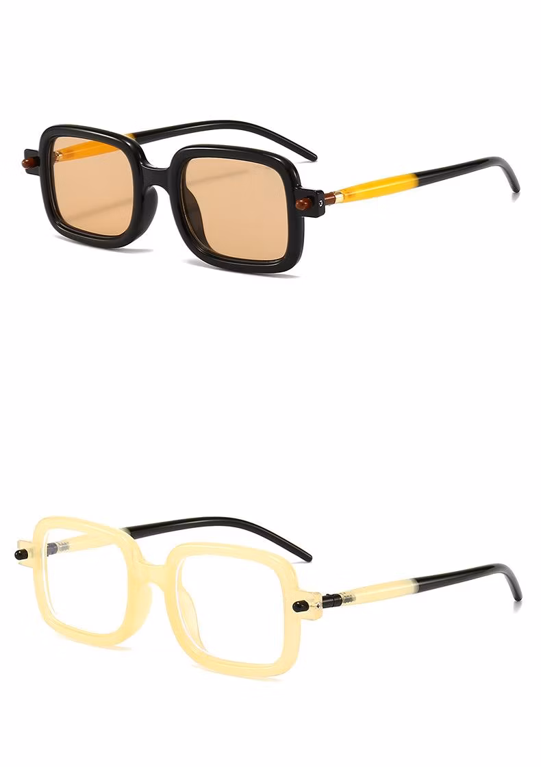 2024 Hot New Popular Square Frame Unisex Fashion UV Sunglasses for Men and Women