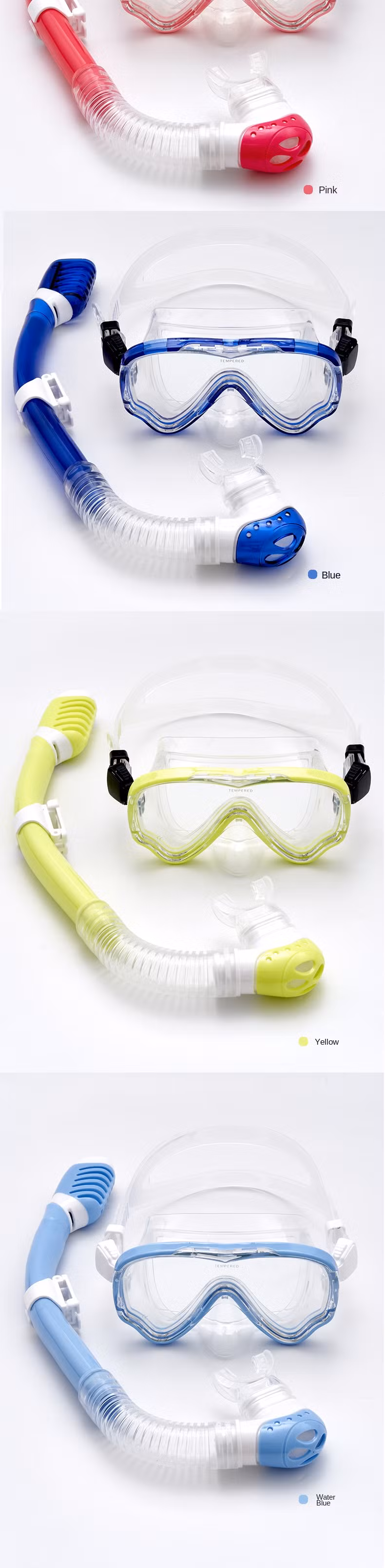 Children′s Diving Goggles Breathing Tube Mask Snorkeling Sanbao Set Silicone Anti-Fog Goggles Swimming Diving Glasses