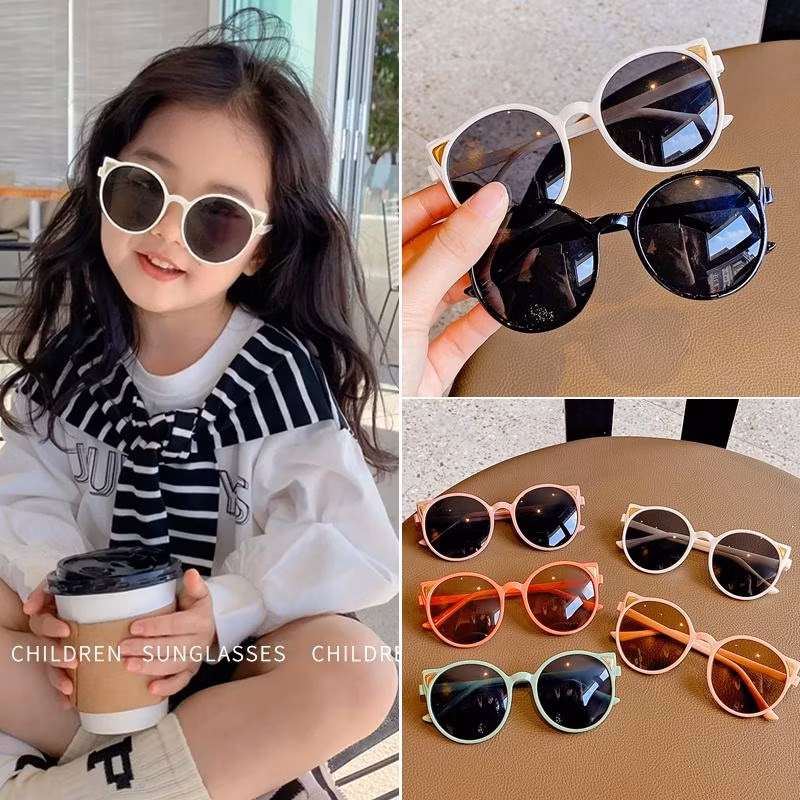 New Arrival Fashion Children Cat Eye Shape Kids Shades Sunglasses