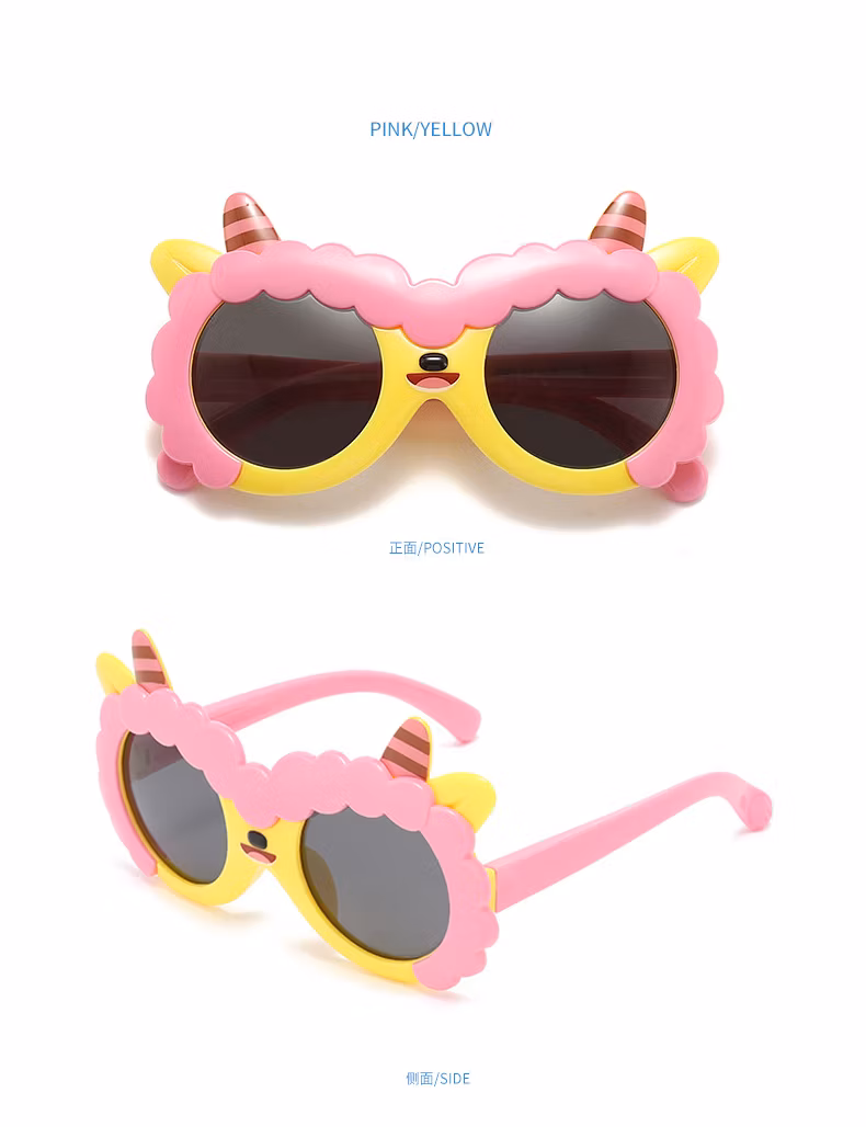 Summer New Children Can Love Card Ventilation Sunglasses Baby Lamb Sunglasses Silicone Sun Protection Glasses
