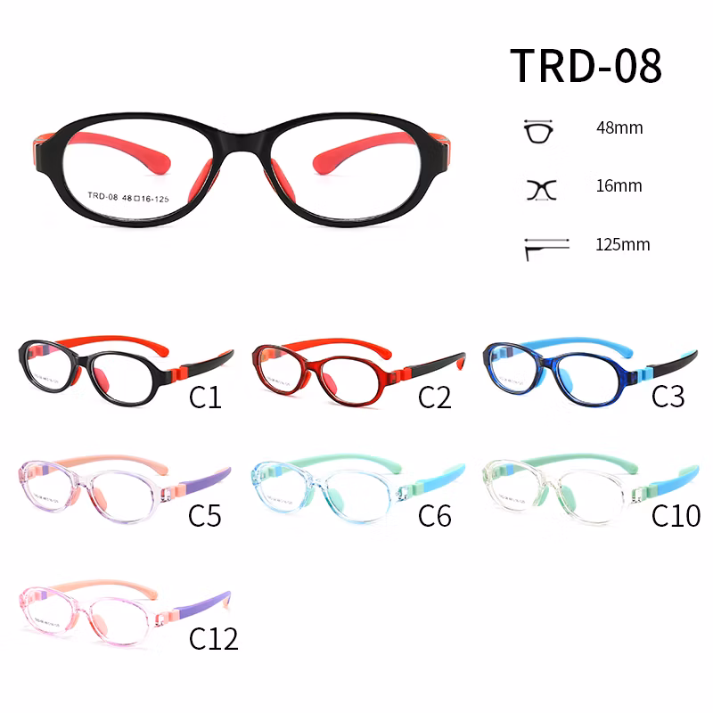 2020 Anti Blue Light Glasses Tpee Rubber Flexible Kids Nerd Glasses