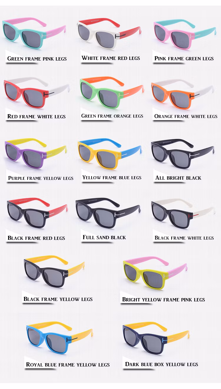 Colourful Fashion Flexible Silicone Children Sunglasses