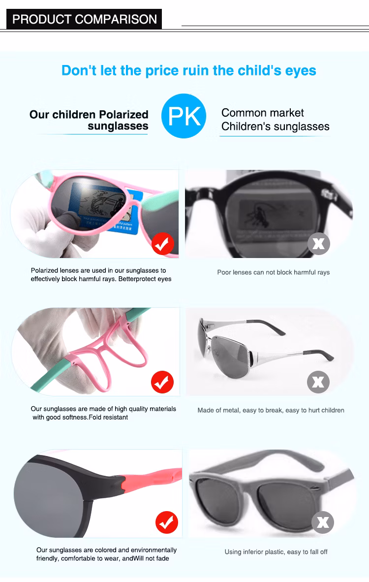 2020 New Children′s Polarized Sunglasses Fashion Silicone Trend