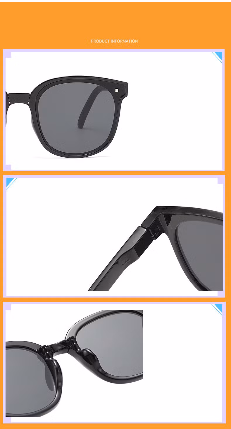 Children′s Folding Sunglasses Summer Travel Baby Super Cool Glasses Fashion Easy Storage Sunglasses Kids Sunglasses Wholesale