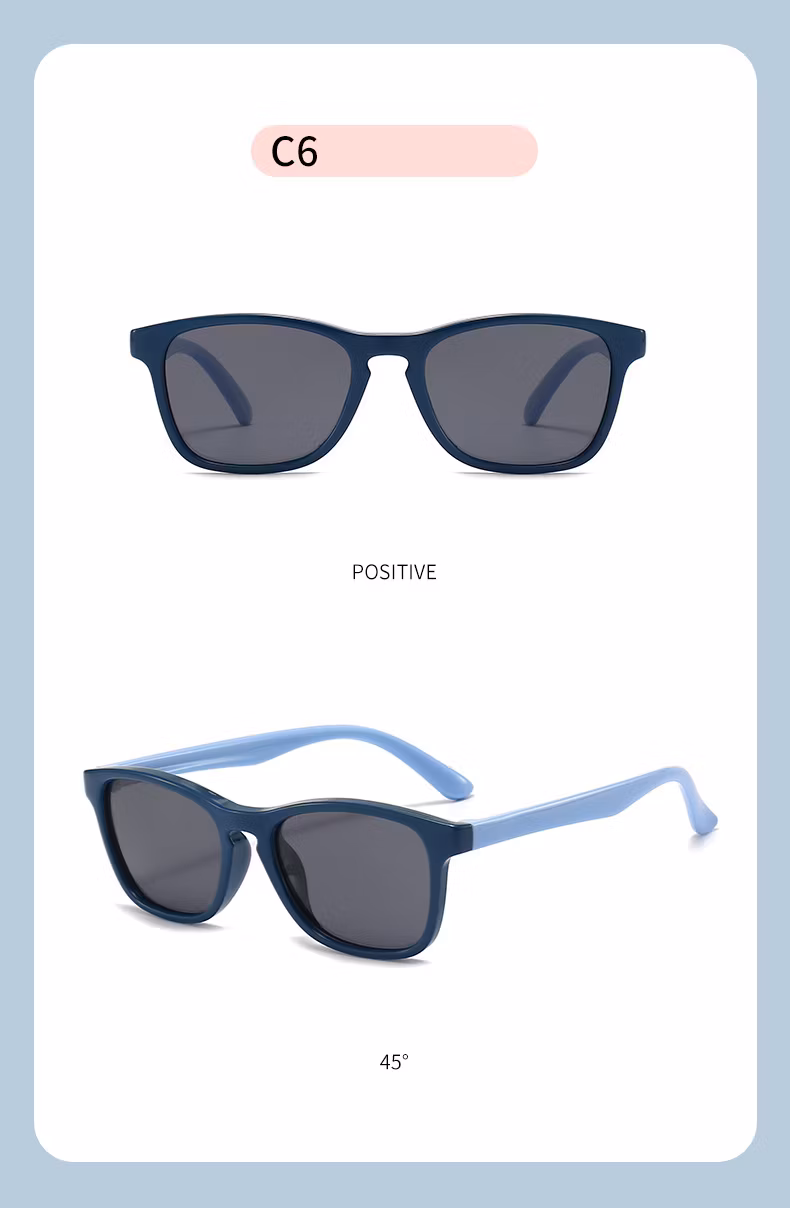 Classic Unisex Boys Girls Square UV400 Fashion Kids Polarized Tpee Sunglasses
