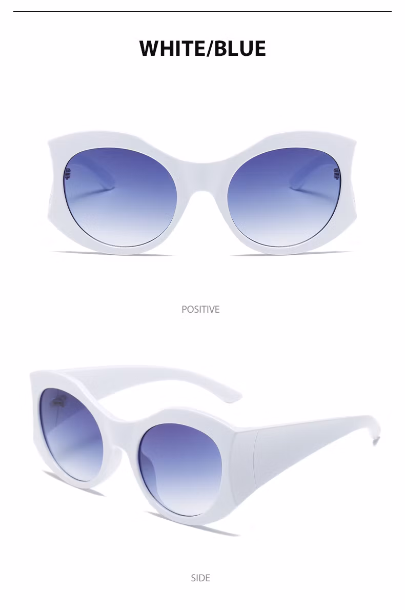 Cat Eye Round Frame Fashion Amazon UV Protection Sunglasses for Men and Women