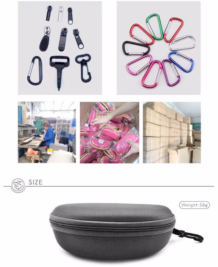 Inno-E011 Manufacturer Wholesale Designer Box EVA Case with Hook and Color Zipper for Sunglasses Eco-Friendly, Customizable