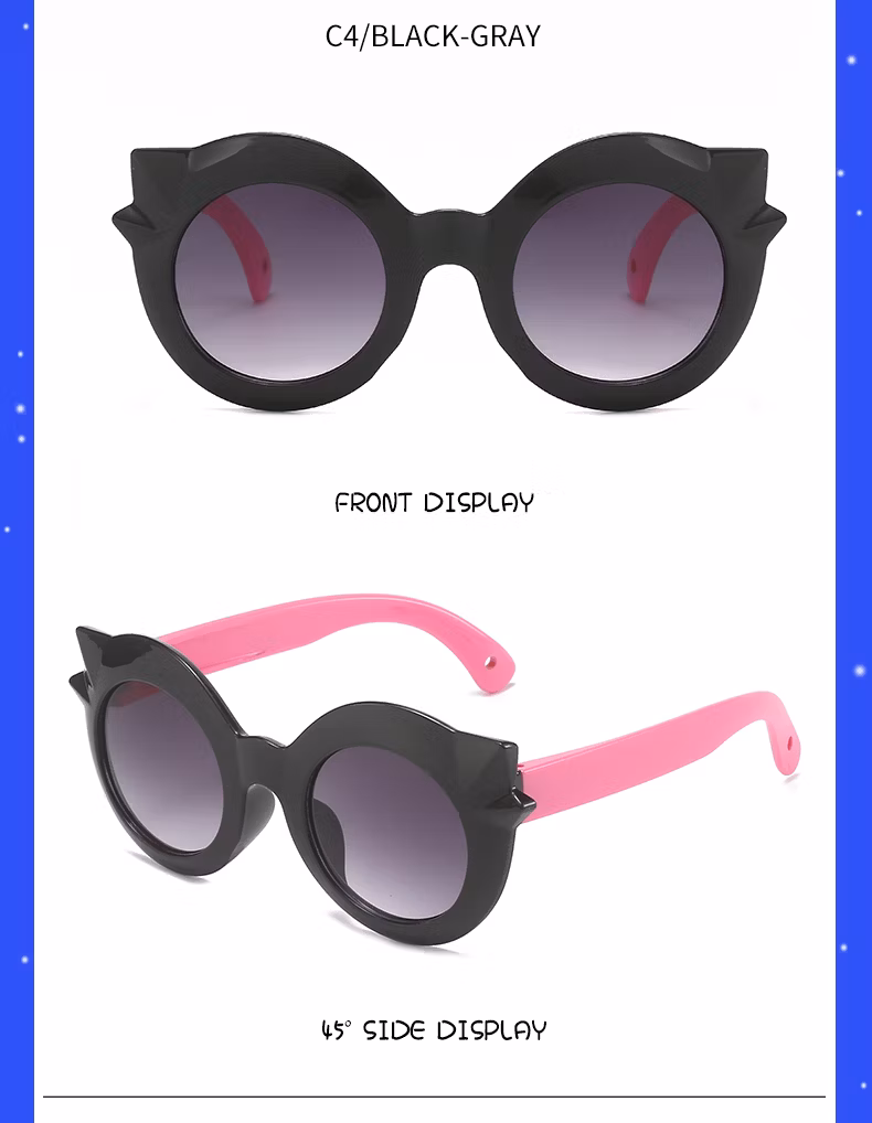 Wholesale Fashion Vintage Quality Cheap UV400 Ready Stock Plastic Children Sunglasses