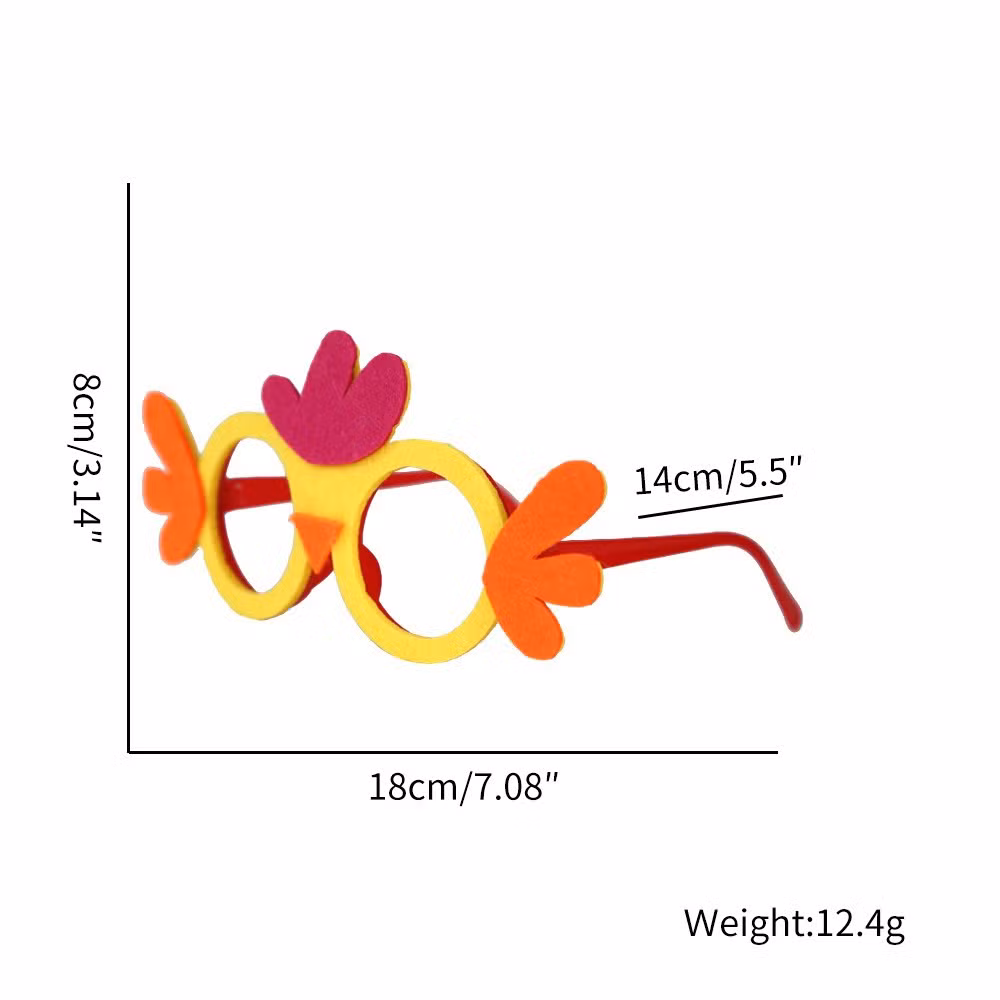 New Easter Cartoon Rabbit Glasses Children′s Party Decorations Chicken Egg Glasses Frame