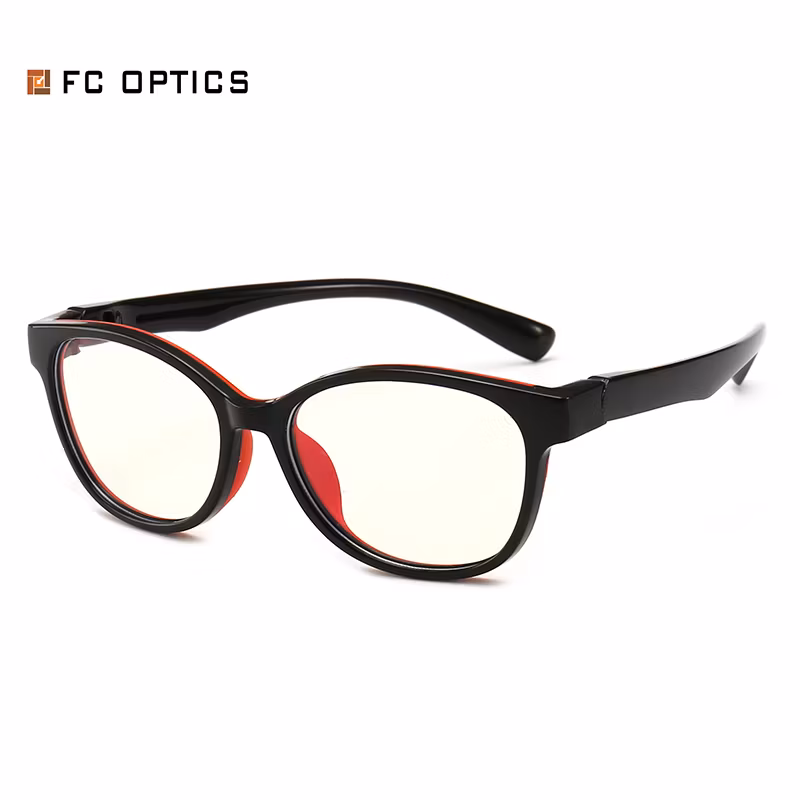 Quick Shipping Wholesale Design Eyeglasses Frame Silicon Anti Blue Light Glasses for Children Optical Eyewear