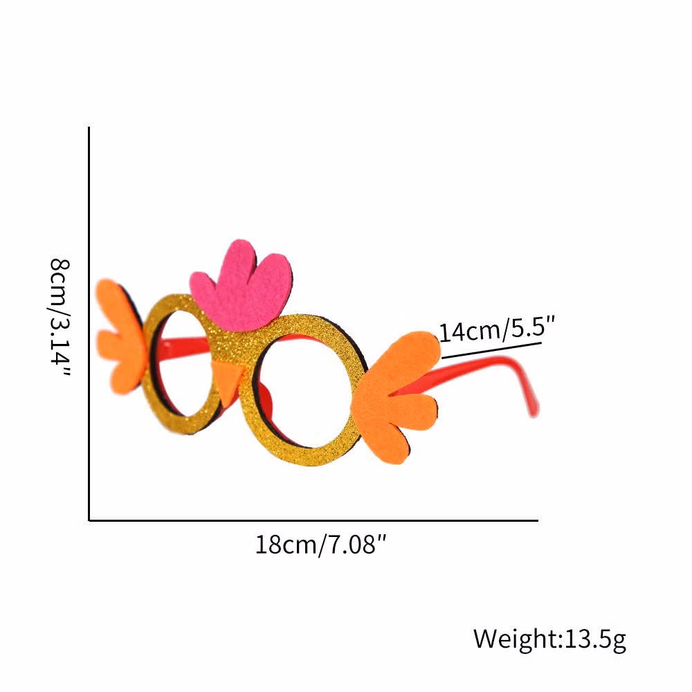New Easter Cartoon Rabbit Glasses Children′s Party Decorations Chicken Egg Glasses Frame