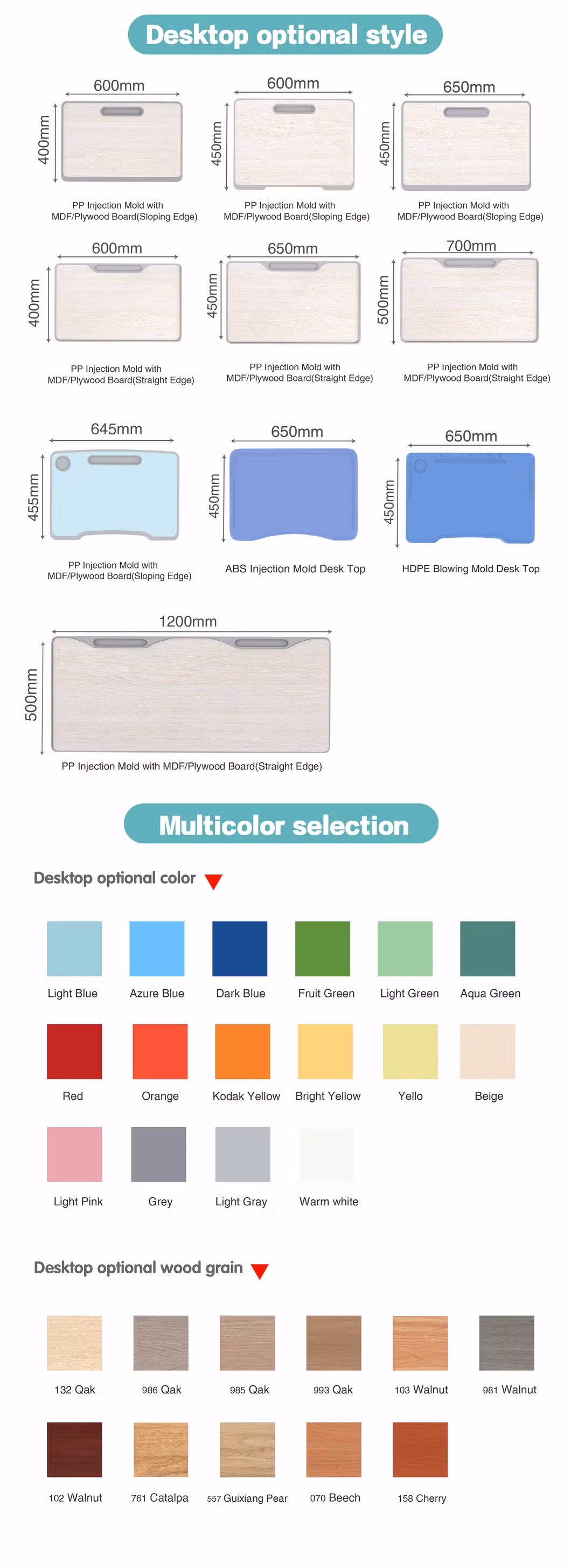2024 New Design Modern School Furniture Classroom Student Table Children Study Desk and Chair for School