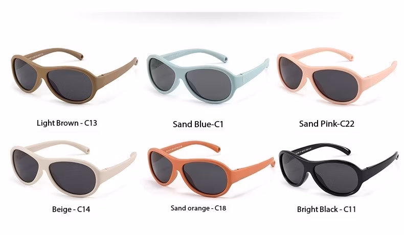 Children Silicone Polarized UV Protective Kids Sunglasses Cute Baby Sunglasses for Boys and Girls