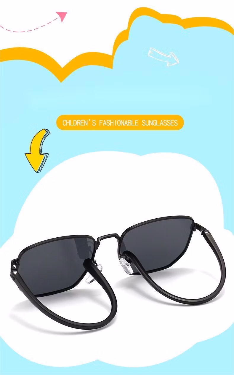 Trendy Italy Design Good Quality Colorful Metal Kids Sunglasses