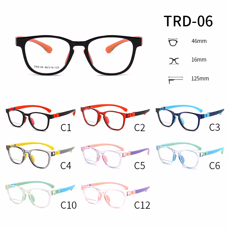 2020 High Quality Tpee Rubber Anti Blue Light Kids Nerd Glasses Clear Lens