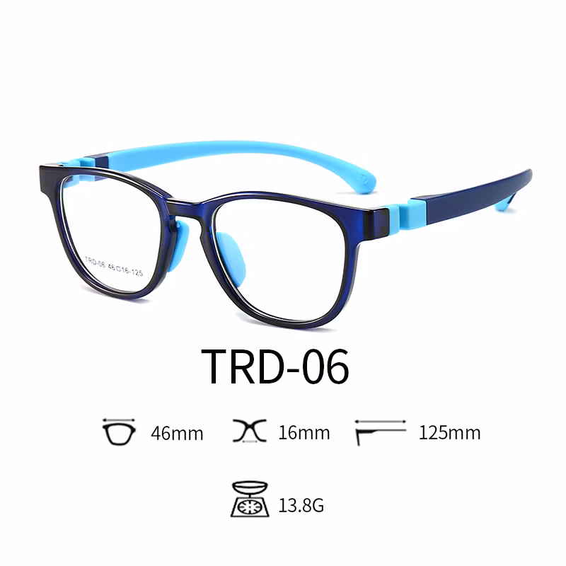 2020 High Quality Tpee Rubber Anti Blue Light Kids Nerd Glasses Clear Lens