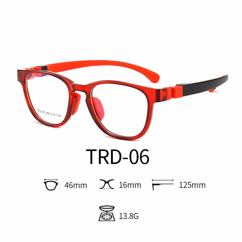 2020 High Quality Tpee Rubber Anti Blue Light Kids Nerd Glasses Clear Lens