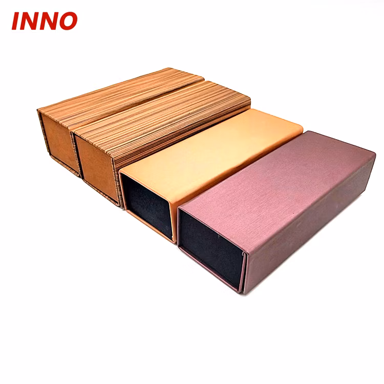 Inno-T219 Customisable Color Handmade Folding Glasses Box PU/PVC Leather Optical Frame Case Sunglasses Storage Environmental Friendly