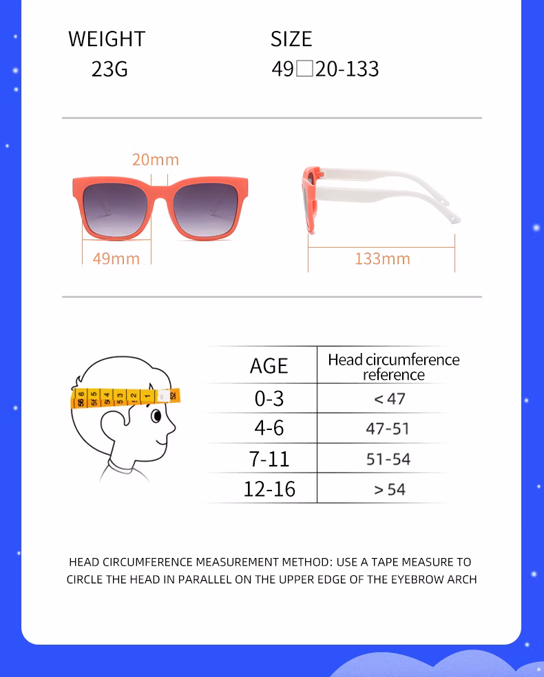 Fashion UV400 Wholesale Infant Boys Girls Children Toddler Kids Sunglasses