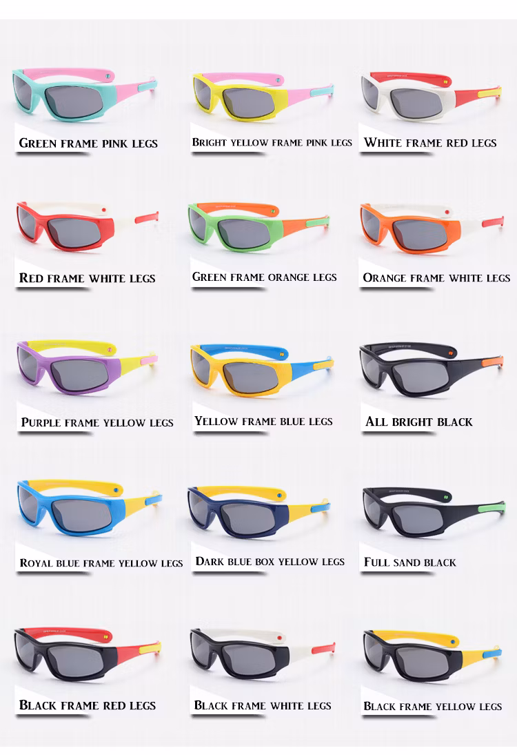 Unisex Kids High Quality Polarized UV400 Sunglasses with Own Brand Logo