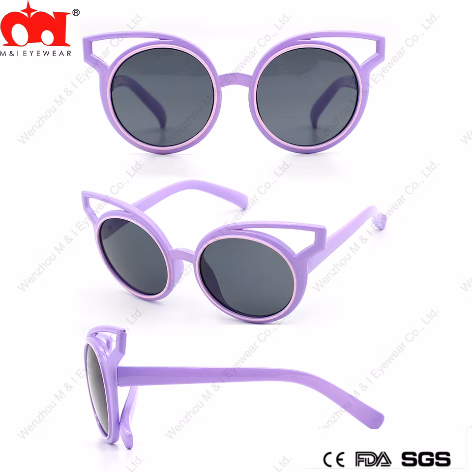 Round Shape Lens Fashion Pure Color Frame Party Dressed Kids Sunglasses (YG20029)