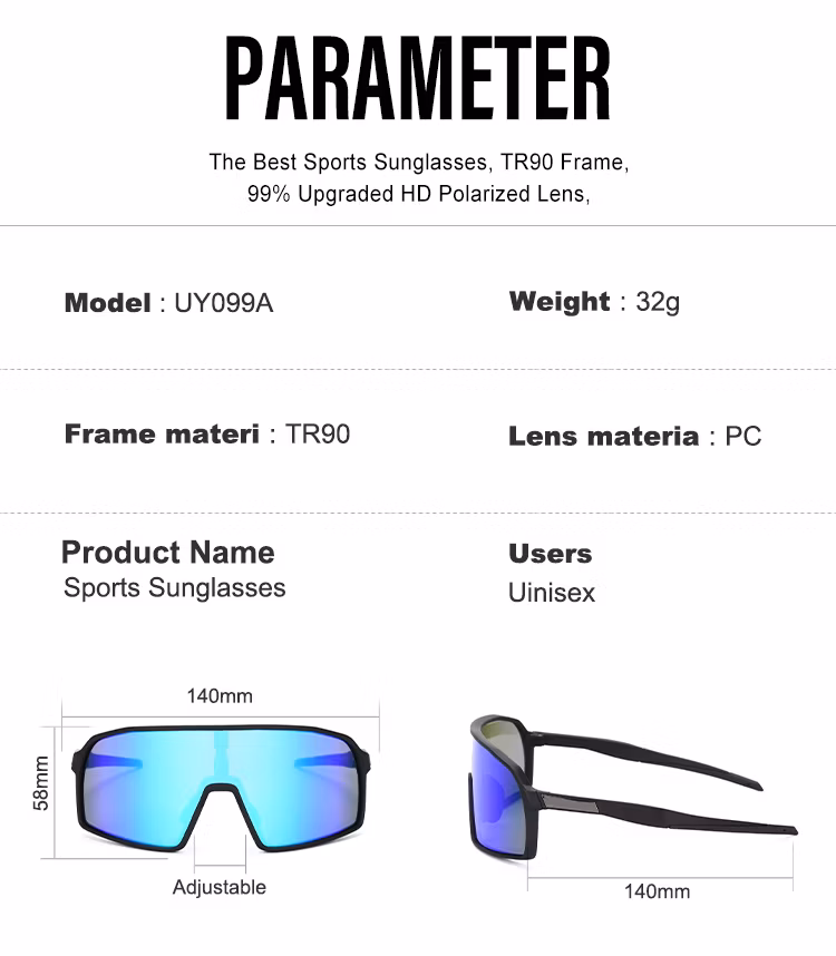 Best Selling Lightweight Frame One Piece Lens Cricket Sport Sunglasses OEM ODM Fashion Running Hiking Sun Glasses