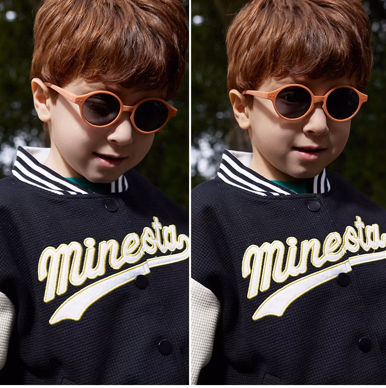 Fashion Round Shape Soft Flexible Silicone Rubber TPE Kids Teenager Sunglasses
