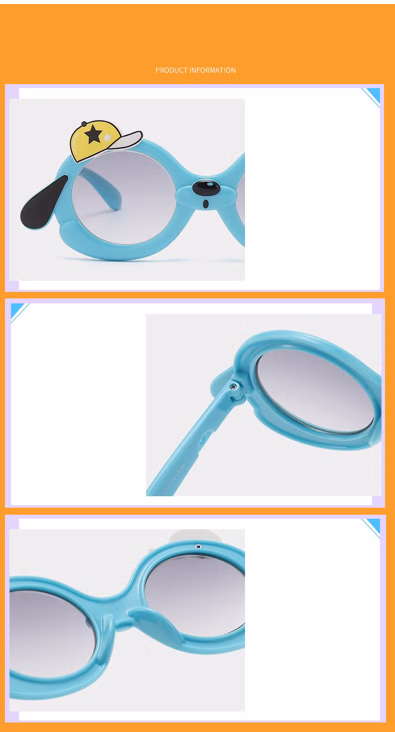 New Children′s Sunglasses Cute Puppy Cartoon Wind Sunglasses Fashion UV Protection Sunshade Glasses
