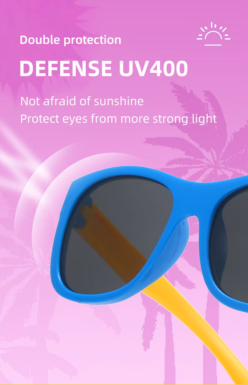 Stock Matt Shinny UV400 Sunglasses Baby Kids Boys and Girls PC Frames Sunglasses Oculos De Sol