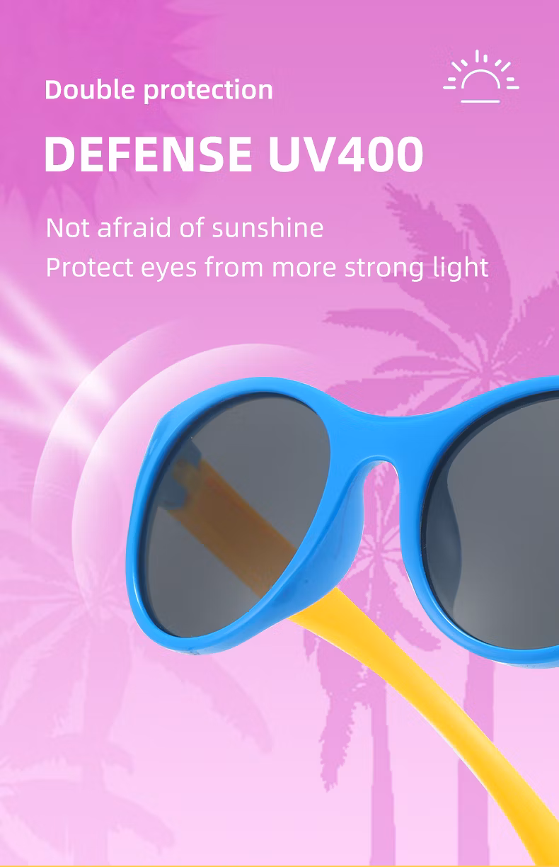 Custom Logo 2024 Sunglasses Plastic PC Children Sunglasses Unisex Elegant Boys and Girls Sunglasses