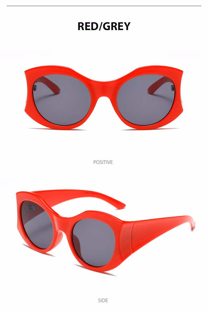 Cat Eye Round Frame Fashion Amazon UV Protection Sunglasses for Men and Women