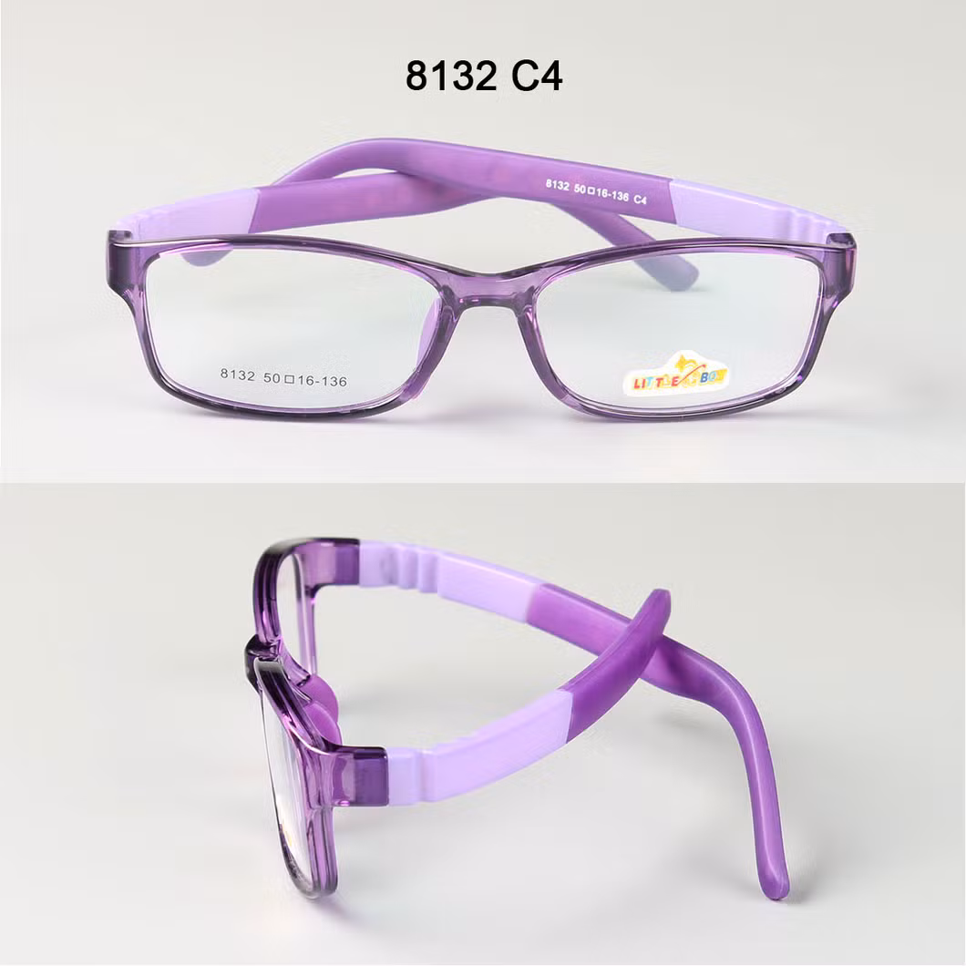 Lightweight Silicone Children Magnetic Spectacle Frame Elementary School Students Tr90 Two-Color Glasses Frame Box Can Be Equipped with Myopia