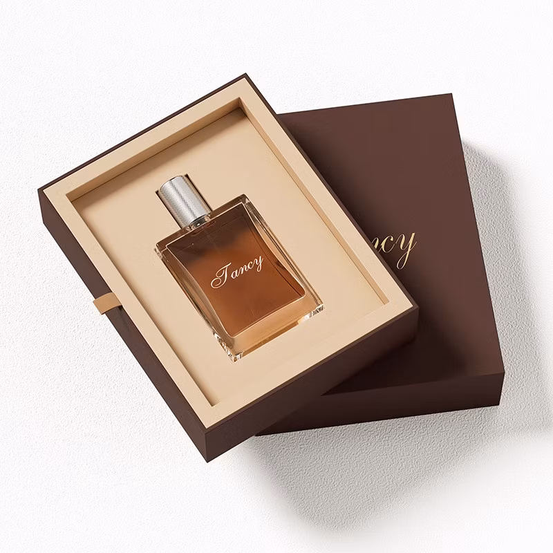 Custom Logo Luxury Sliding Cover Rigid Cardboard Paper Packaging Gift Small Drawer Box with Ribbon for Jewelry Candle Cosmetics Sunglasses Packaging Box