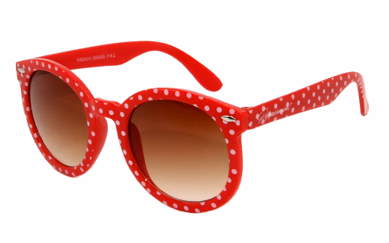 Oversize Unique Lovely Dots Cartoon Style Oval Frame Sunglass for Kids