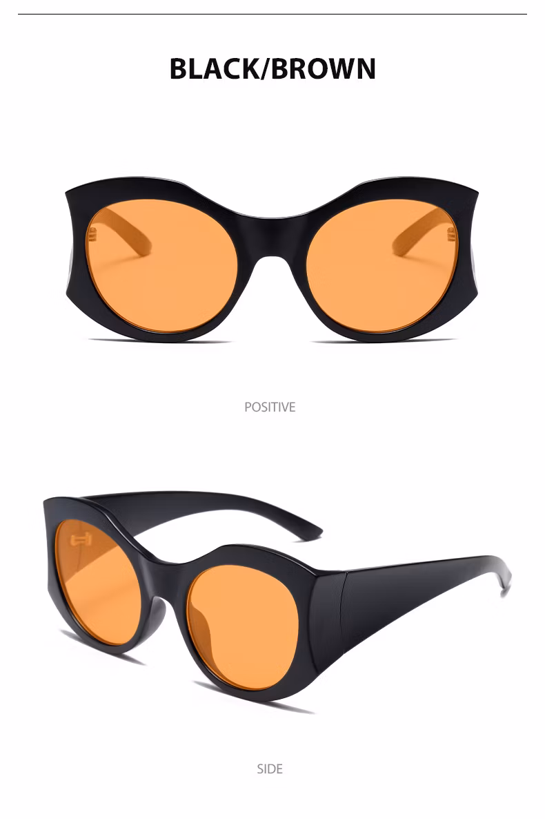 Cat Eye Round Frame Fashion Amazon UV Protection Sunglasses for Men and Women