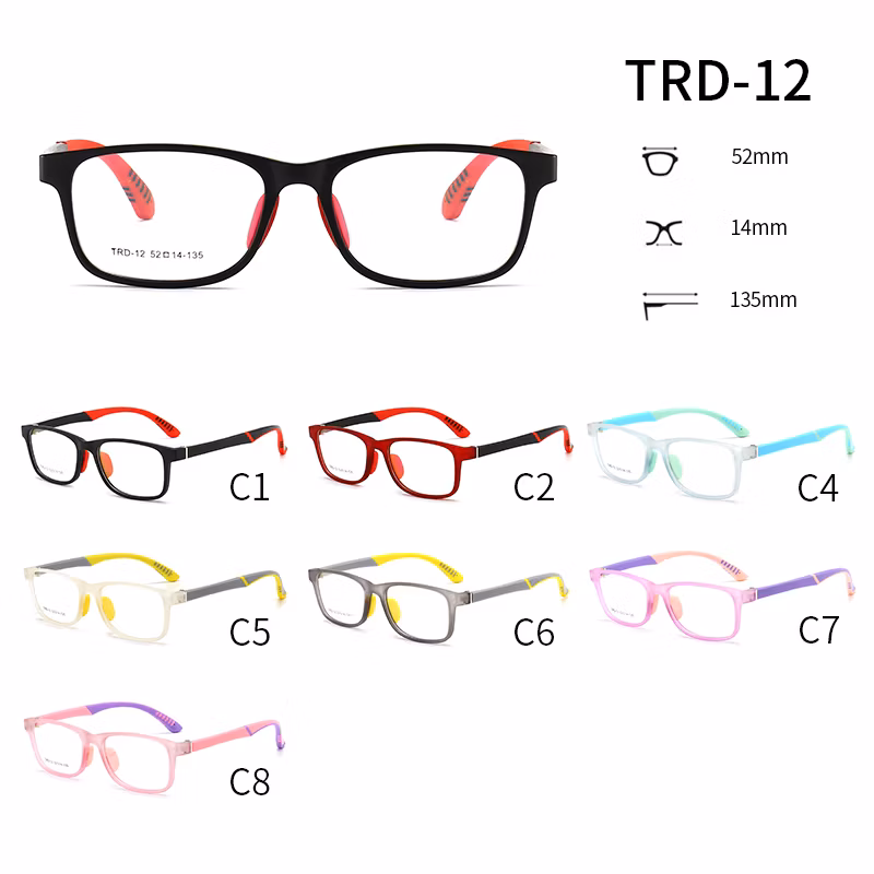 2020 Anti Blue Light Glasses Tpee Rubber Flexible Kids Nerd Glasses