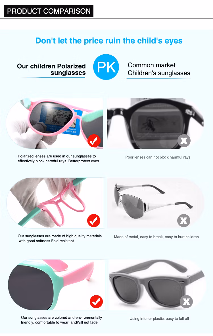 Wholesale Fashion Silicone Polarized Sunglasses for Kids