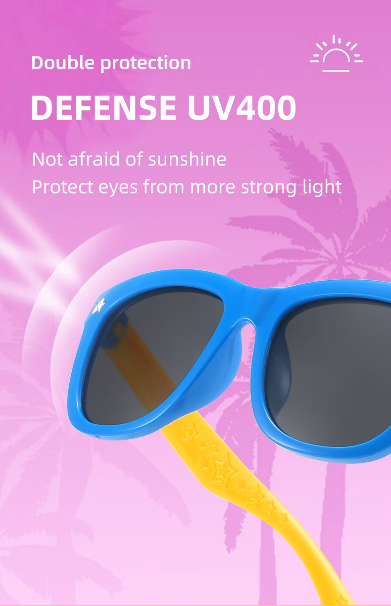 2023 New Kids Children Plasticuv400 Outdoor Baby Shades Sunglasses