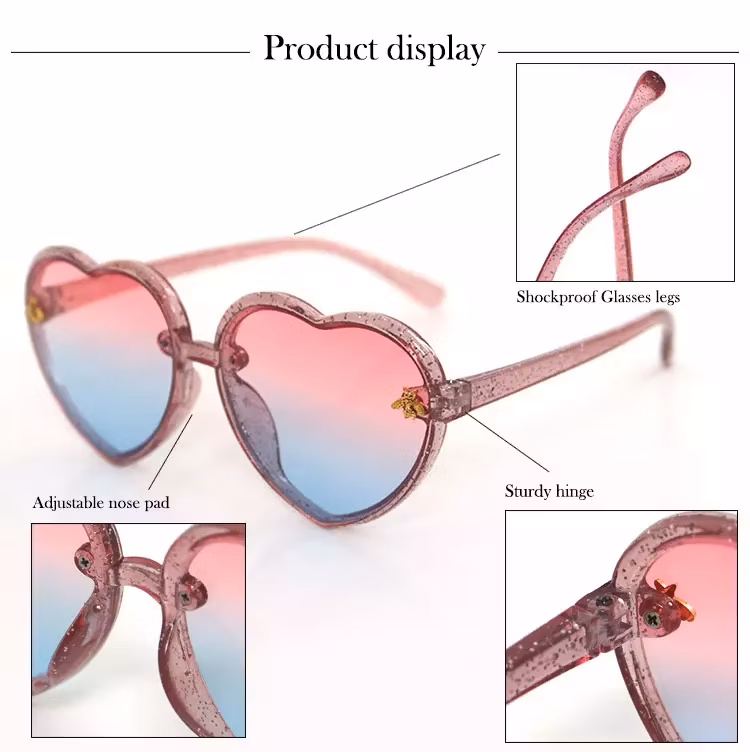 New Sale Hot Designer Kids Sunglasses Plastic Colorful Cute Heart Love&Roses Sunglasses Kids Sunglasses