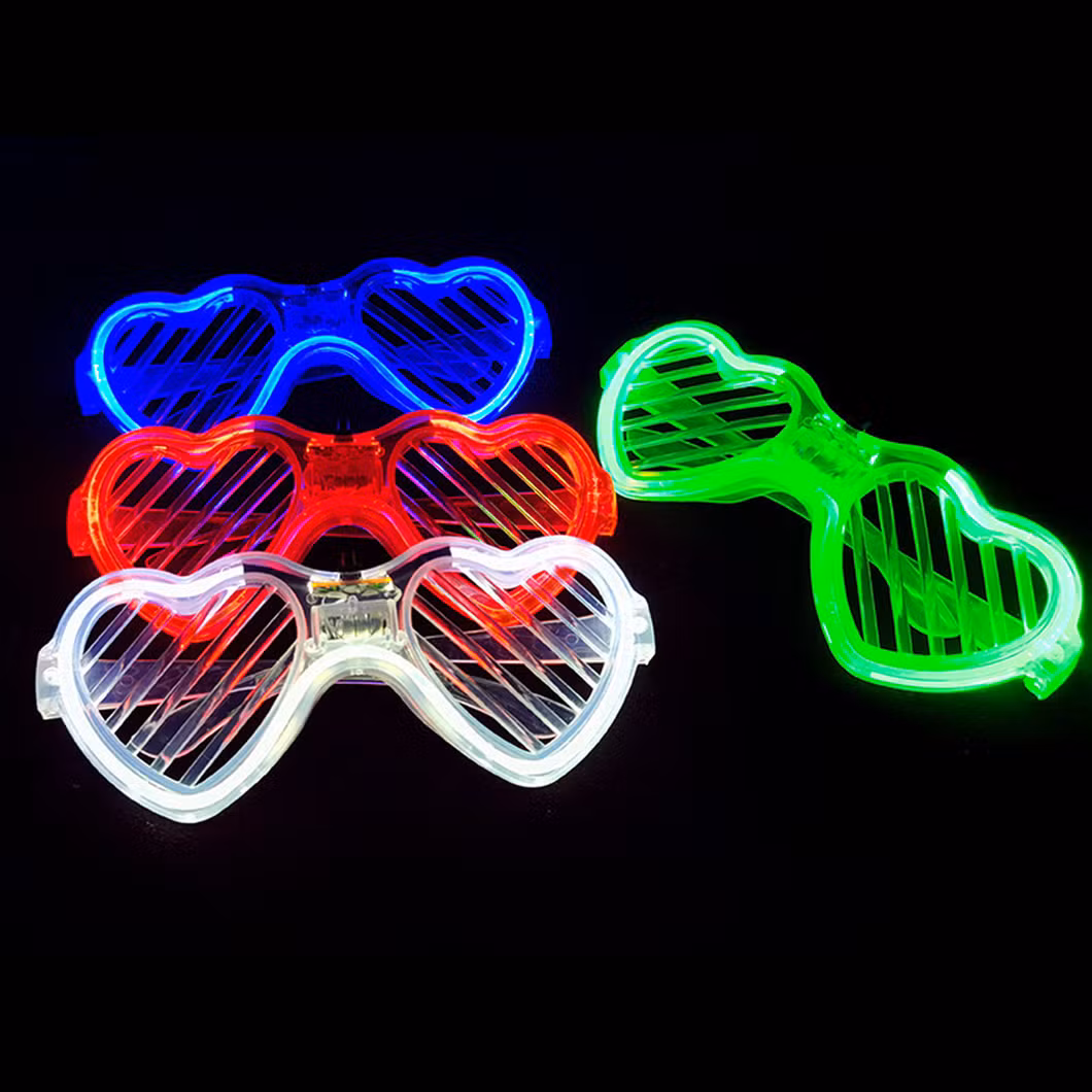 Light up Glasses Shutter Shades Glow in The Dark Glasses Neon Rave Flashing Sunglasses Shutter Shades for Adults Kids Glow in Dark Party Favors Supplies