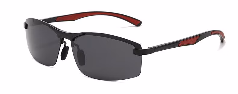 New Sports Aluminum Magnesium Polarized Sunglasses Smart Light-Sensitive Color-Changing Sunglasses