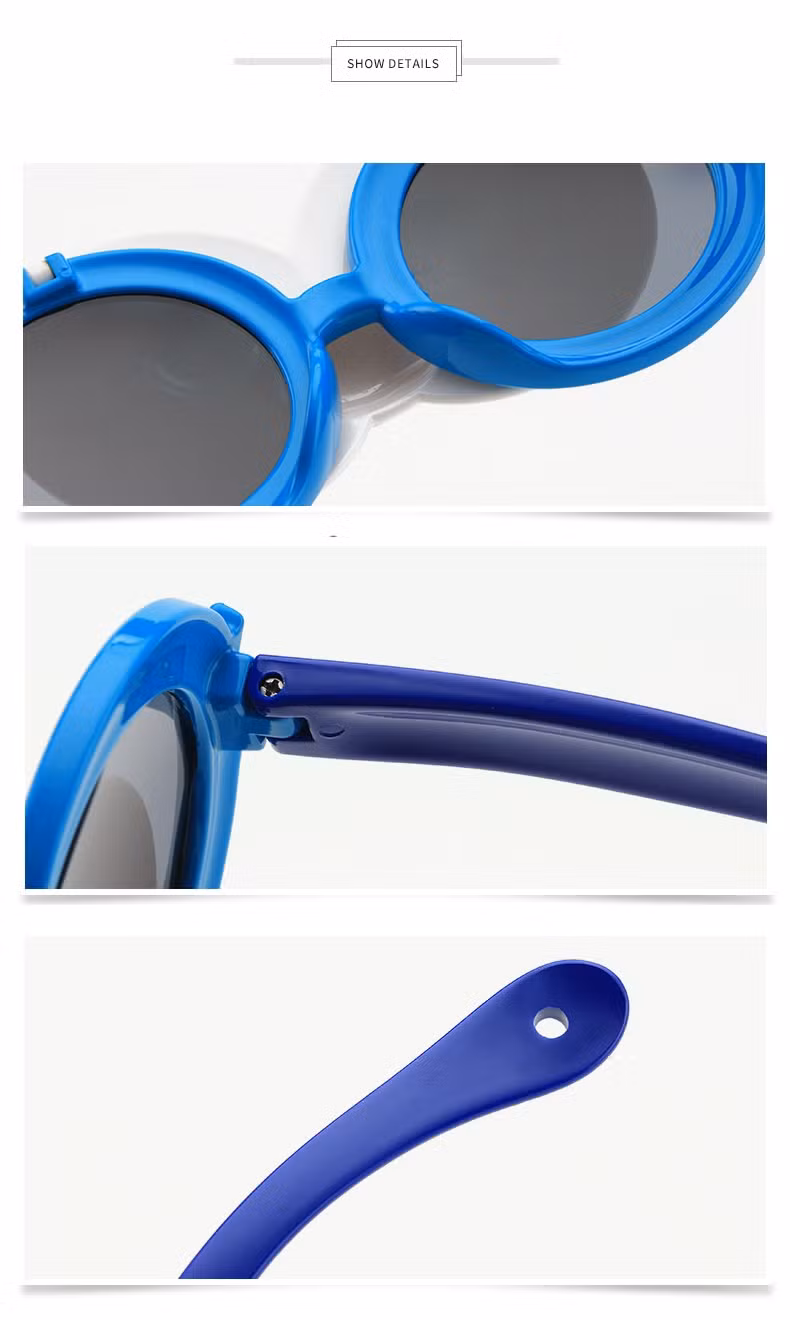 Fashionable New Cute Big Eye Flip Sunglasses Silicone Cartoon Sunglasses