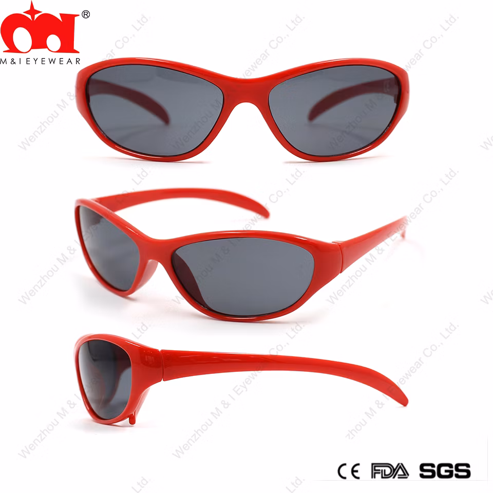 Sports Cat Eye Coating Thin Frame Plastic Durable Kids Simple Sunglasses (LT905047)