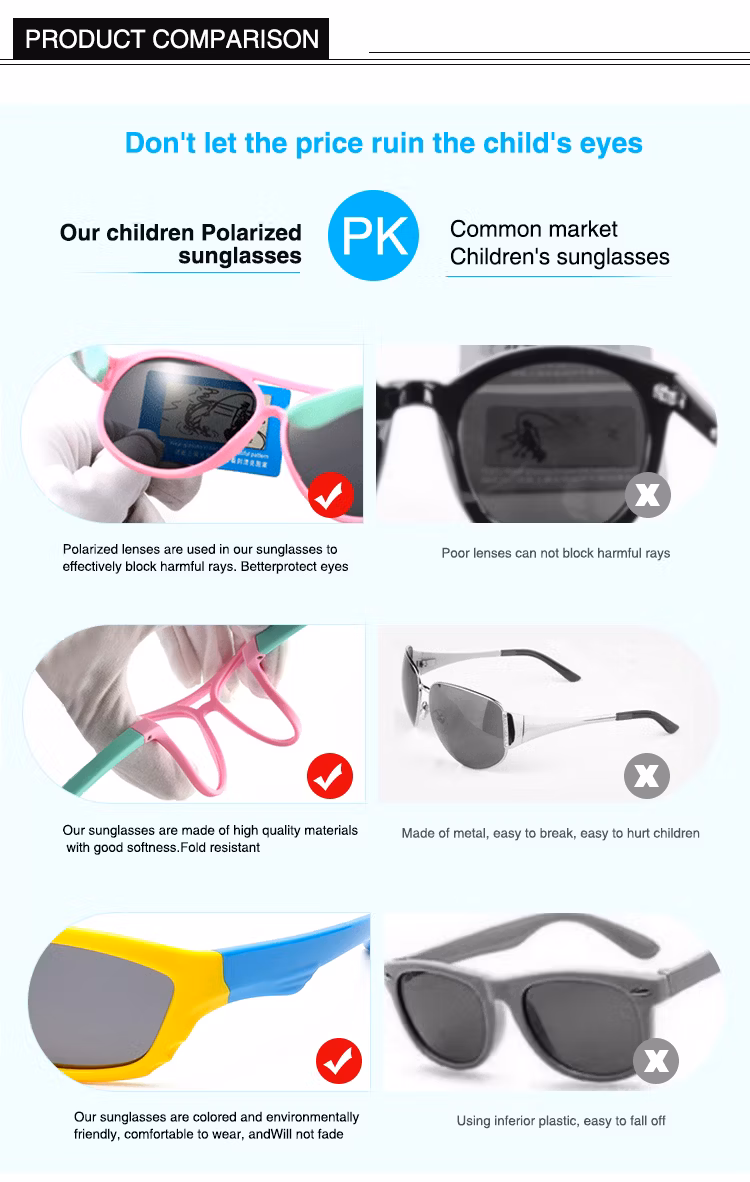 Light Colorful Sport Boy Children Kid Silicone Sunglasses