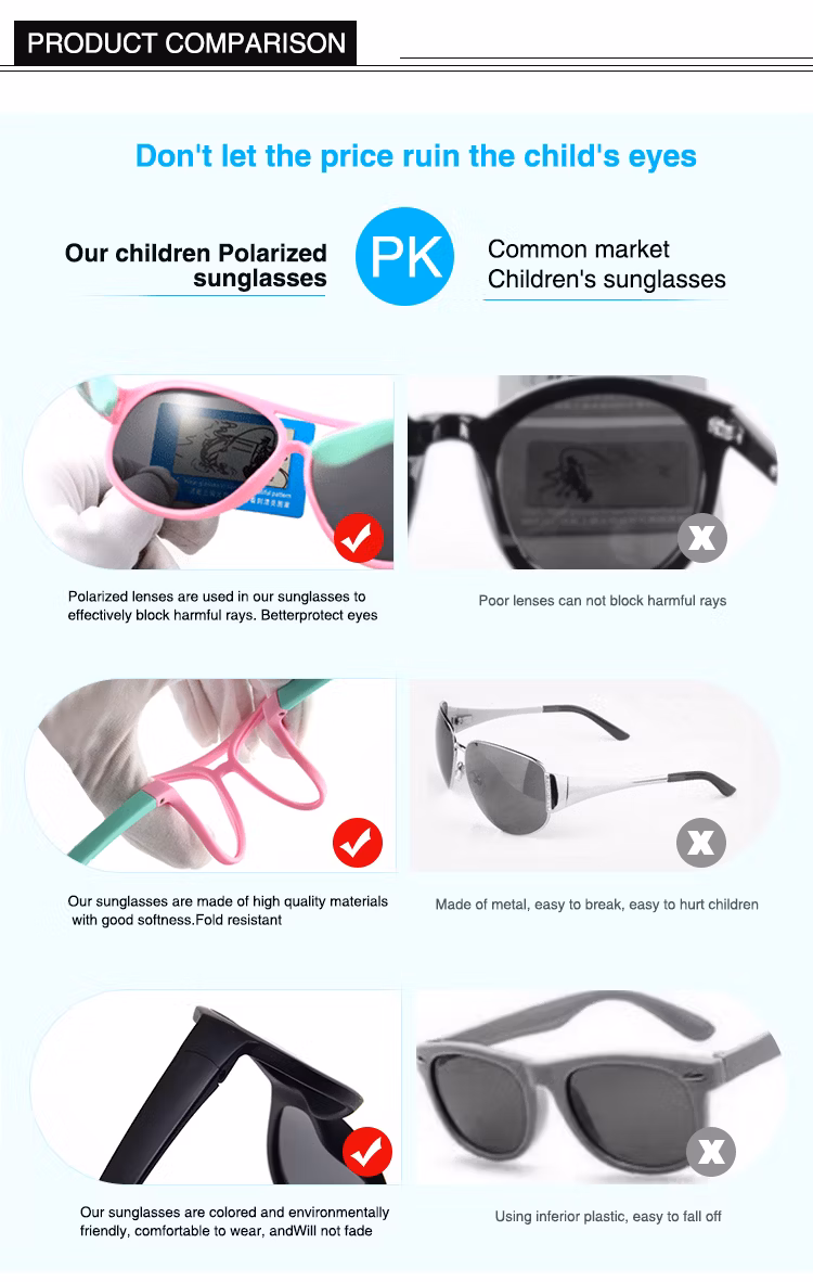 High Grade Logo Custom HD Polarized Children Sunglasses