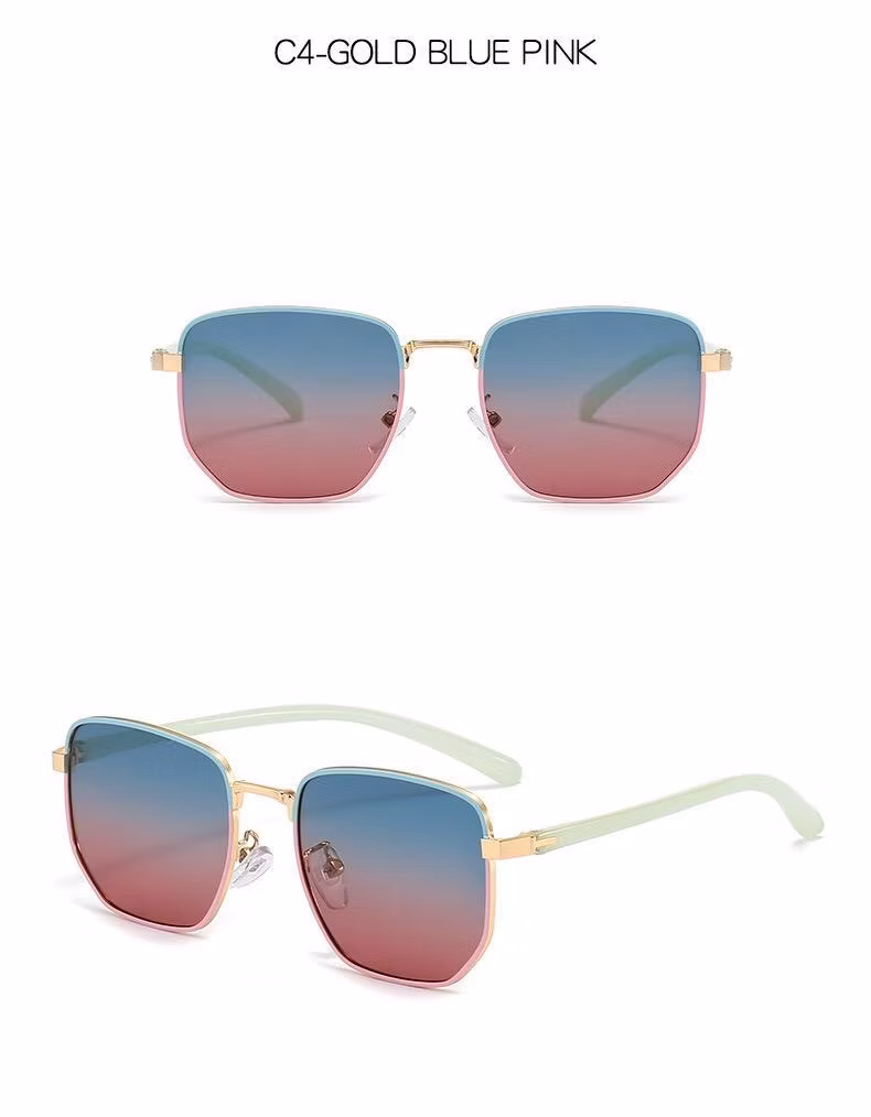 Trendy Italy Design Good Quality Colorful Metal Kids Sunglasses