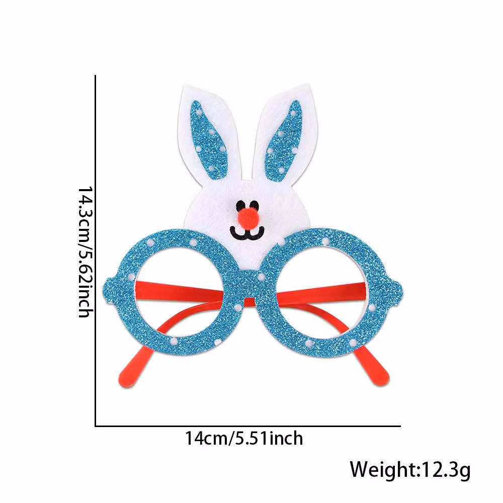 New Easter Cartoon Rabbit Glasses Children′s Party Decorations Chicken Egg Glasses Frame