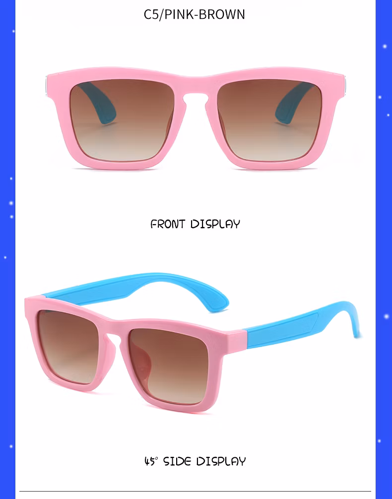 Kids Square Sunglasses PC Shades Sunglasses UV 400 Children′s Fashion PC Sunglasses for Boys and Girls
